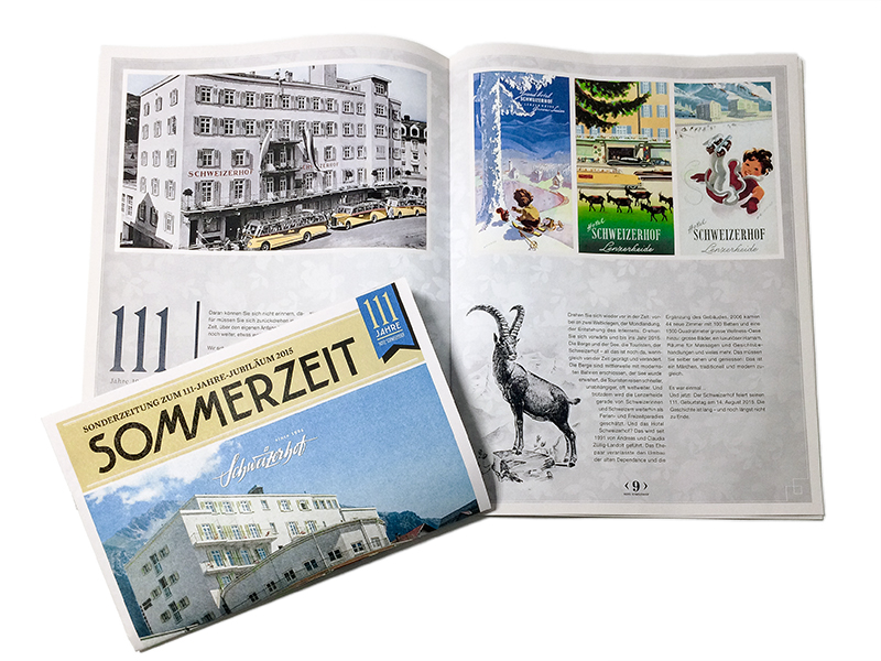 Zeitung Hotel Schweizerhof, Lenzerheide